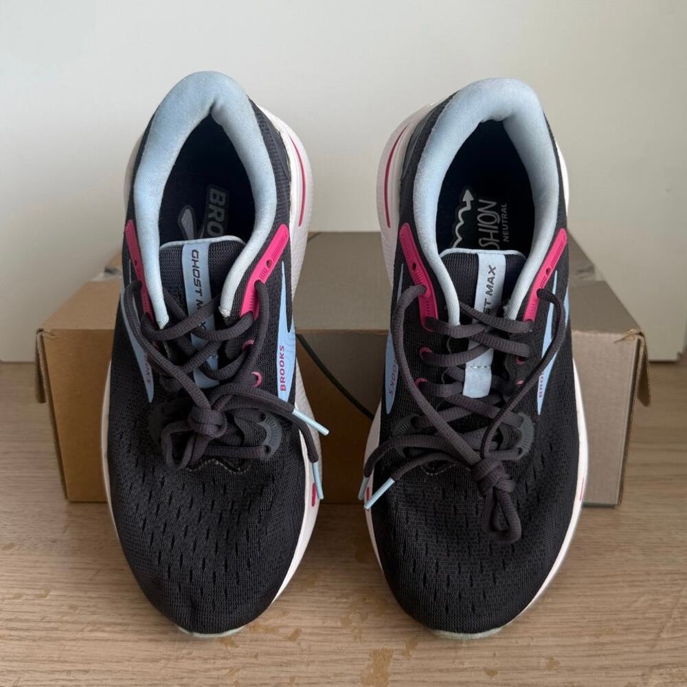 Brooks Ghost Max Grey/Blue Women Running Sneakers- SZ 7.5 2E - Picture 6 of 15